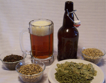 Homebrew, hops, malted barley